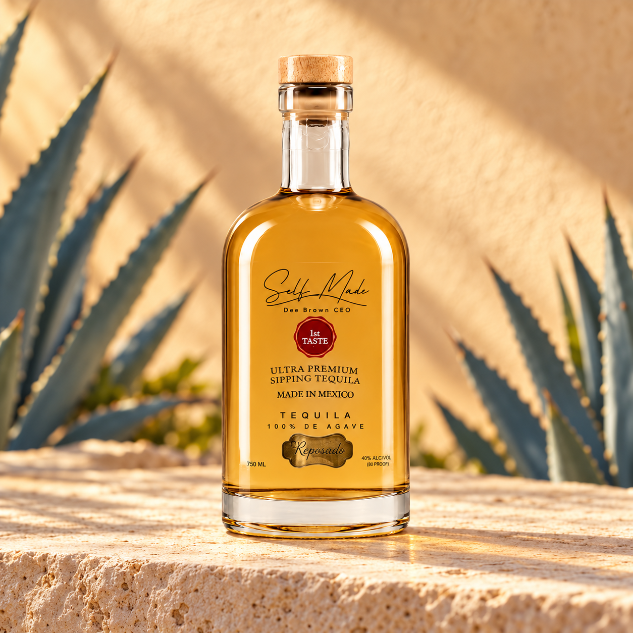 Self Made Reposado tequila bottle